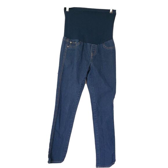 Bella Vida Maternity Jeans Medium Straight Leg Stretch Full Panel Belly - Picture 1 of 4
